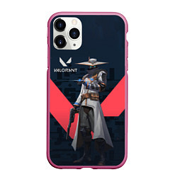 Чехол iPhone 11 Pro матовый CYPHER VALORANT, цвет: 3D-малиновый