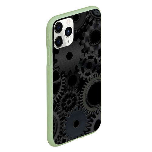 Чехол iPhone 11 Pro матовый Механизмы / 3D-Салатовый – фото 2