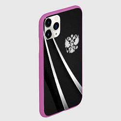 Чехол iPhone 11 Pro матовый Россия, цвет: 3D-фиолетовый — фото 2