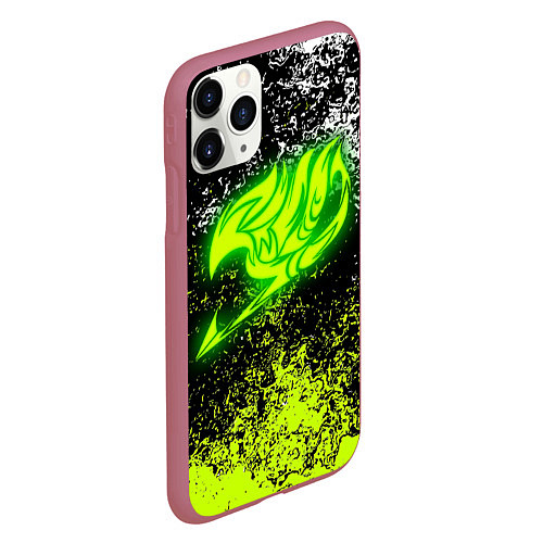 Чехол iPhone 11 Pro матовый FAIRY TAIL / 3D-Малиновый – фото 2