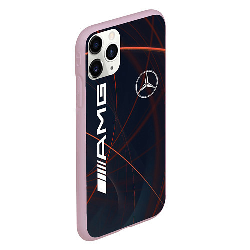 Чехол iPhone 11 Pro матовый MERCEDES-BENZ AMG / 3D-Розовый – фото 2