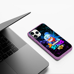 Чехол iPhone 11 Pro матовый BRAWL STARS GALE, цвет: 3D-фиолетовый — фото 2