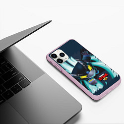 Чехол iPhone 11 Pro матовый Brawl Stars Crow, цвет: 3D-розовый — фото 2