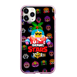 Чехол iPhone 11 Pro матовый BRAWL STARS NEW SPROUT 14, цвет: 3D-розовый