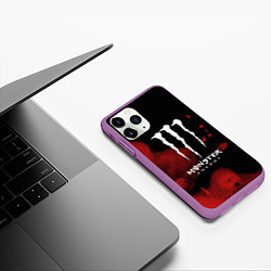 Чехол iPhone 11 Pro матовый MONSTER ENERGY, цвет: 3D-фиолетовый — фото 2