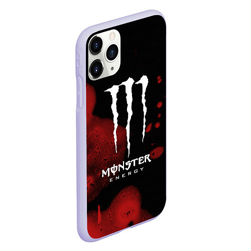 Чехол iPhone 11 Pro матовый MONSTER ENERGY / 3D-Светло-сиреневый – фото 2