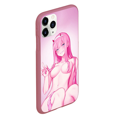 Чехол iPhone 11 Pro матовый DARLING IN THE FRANXX / 3D-Малиновый – фото 2