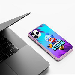 Чехол iPhone 11 Pro матовый BRAWL STARS GALE, цвет: 3D-розовый — фото 2