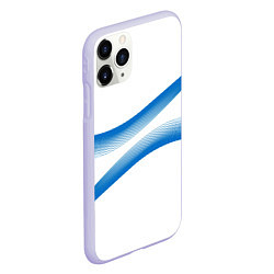 Чехол iPhone 11 Pro матовый Волны, цвет: 3D-светло-сиреневый — фото 2