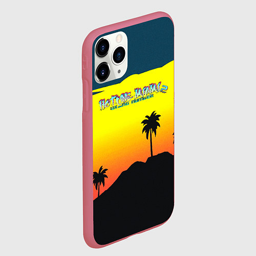 Чехол iPhone 11 Pro матовый HOTLINE MIAMI2 / 3D-Малиновый – фото 2