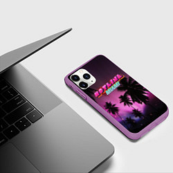 Чехол iPhone 11 Pro матовый HOTLINE MIAMI, цвет: 3D-фиолетовый — фото 2