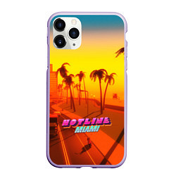 Чехол iPhone 11 Pro матовый HOTLINE MIAMI, цвет: 3D-светло-сиреневый