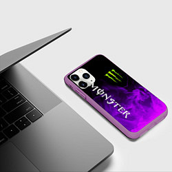 Чехол iPhone 11 Pro матовый MONSTER ENERGY, цвет: 3D-фиолетовый — фото 2