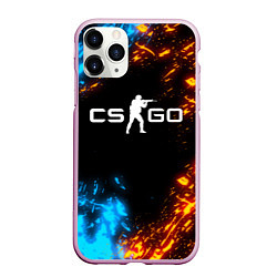 Чехол iPhone 11 Pro матовый CS GO, цвет: 3D-розовый