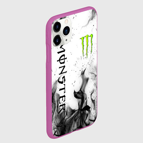 Чехол iPhone 11 Pro матовый MONSTER ENERGY / 3D-Фиолетовый – фото 2