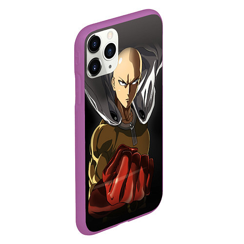 Чехол iPhone 11 Pro матовый One Punch Man / 3D-Фиолетовый – фото 2