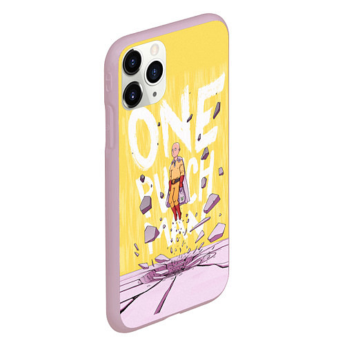 Чехол iPhone 11 Pro матовый One Punch Man / 3D-Розовый – фото 2