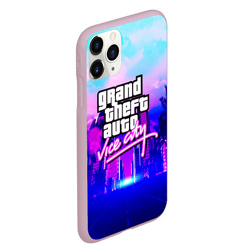 Чехол iPhone 11 Pro матовый GTA REMASTER / 3D-Розовый – фото 2