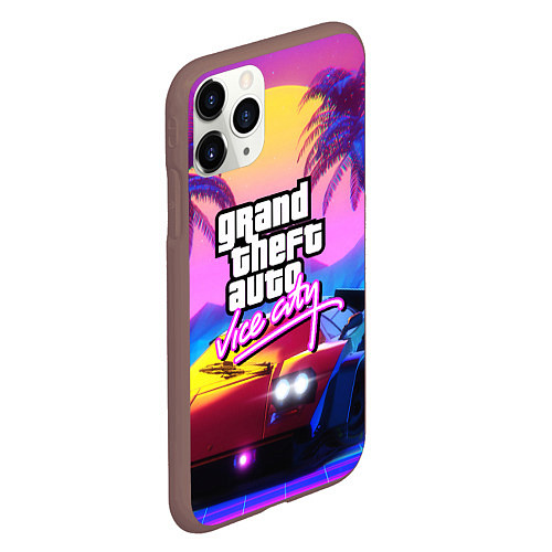 Чехол iPhone 11 Pro матовый GTA 2020 / 3D-Коричневый – фото 2