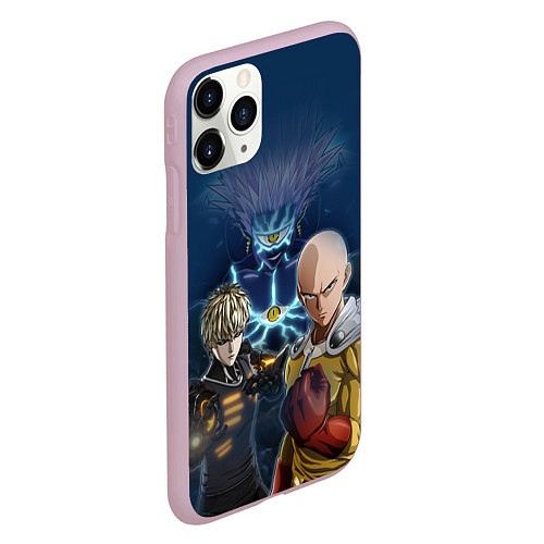 Чехол iPhone 11 Pro матовый One Punch Man / 3D-Розовый – фото 2