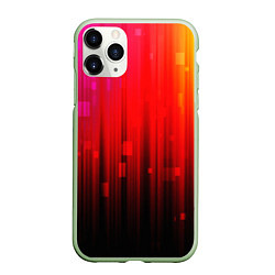 Чехол iPhone 11 Pro матовый АБСТРАКТНЫЕ КРАСКИ, цвет: 3D-салатовый