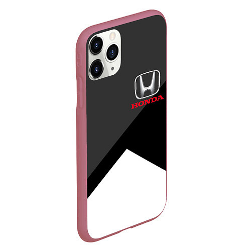 Чехол iPhone 11 Pro матовый HONDA / 3D-Малиновый – фото 2