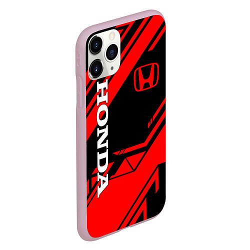 Чехол iPhone 11 Pro матовый HONDA / 3D-Розовый – фото 2