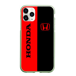 Чехол iPhone 11 Pro матовый HONDA, цвет: 3D-салатовый