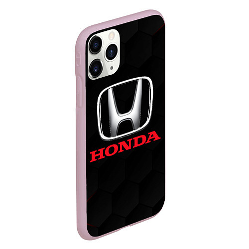 Чехол iPhone 11 Pro матовый HONDA / 3D-Розовый – фото 2