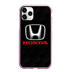 Чехол iPhone 11 Pro матовый HONDA, цвет: 3D-розовый