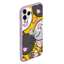 Чехол iPhone 11 Pro матовый КОТЫ, цвет: 3D-сиреневый — фото 2
