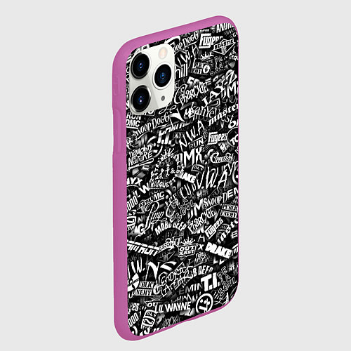 Чехол iPhone 11 Pro матовый Top Hip Hop / 3D-Фиолетовый – фото 2