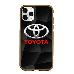 Чехол iPhone 11 Pro матовый TOYOTA, цвет: 3D-коричневый