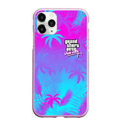 Чехол iPhone 11 Pro матовый GTA VICE CITY, цвет: 3D-розовый