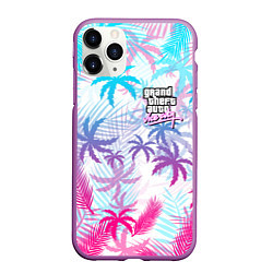 Чехол iPhone 11 Pro матовый GTA VICE CITY, цвет: 3D-фиолетовый