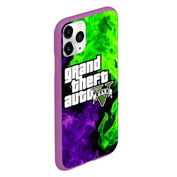 Чехол iPhone 11 Pro матовый GTA 5, цвет: 3D-фиолетовый — фото 2