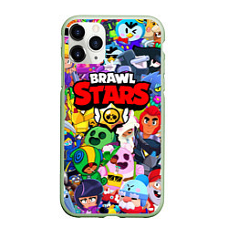 Чехол iPhone 11 Pro матовый BRAWL STARS ВСЕ БРАВЛЕРЫ