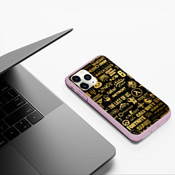 Чехол iPhone 11 Pro матовый ЛОГОТИПЫ ИГР, цвет: 3D-розовый — фото 2