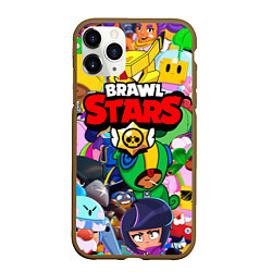 Чехол iPhone 11 Pro матовый BRAWL STARS ВСЕ БРАВЛЕРЫ