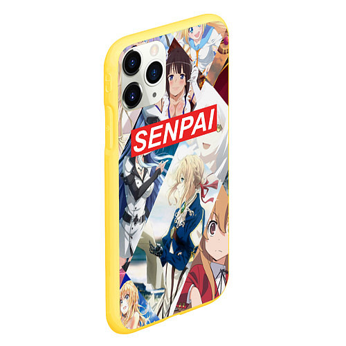 Чехол iPhone 11 Pro матовый SENPAI / 3D-Желтый – фото 2