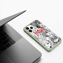Чехол iPhone 11 Pro матовый SENPAI, цвет: 3D-салатовый — фото 2