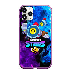 Чехол iPhone 11 Pro матовый BRAWL STARS NANI, цвет: 3D-фиолетовый