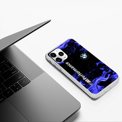 Чехол iPhone 11 Pro матовый BMW, цвет: 3D-белый — фото 2