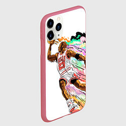 Чехол iPhone 11 Pro матовый МАЙКЛ ДЖОРДАН, цвет: 3D-малиновый — фото 2