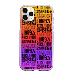 Чехол iPhone 11 Pro матовый BTS, цвет: 3D-сиреневый