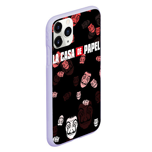 Чехол iPhone 11 Pro матовый La Casa de Papel Z / 3D-Светло-сиреневый – фото 2