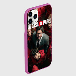 Чехол iPhone 11 Pro матовый La Casa de Papel Z, цвет: 3D-фиолетовый — фото 2