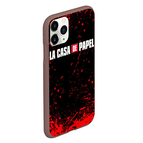 Чехол iPhone 11 Pro матовый La Casa de Papel спина Z / 3D-Коричневый – фото 2