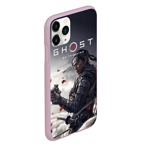 Чехол iPhone 11 Pro матовый Ghost of Tsushima / 3D-Розовый – фото 2