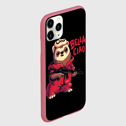 Чехол iPhone 11 Pro матовый Bella Ciao / 3D-Малиновый – фото 2